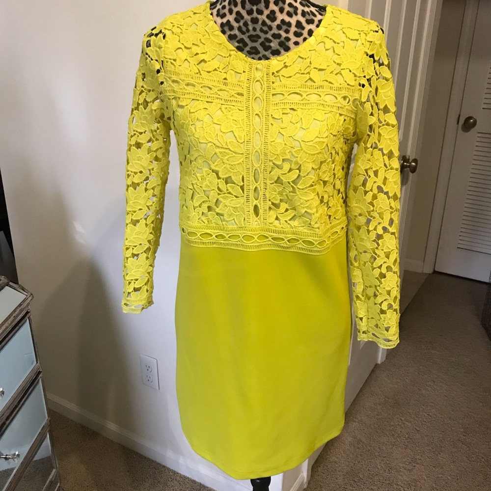 Chartreuse Lace Dress